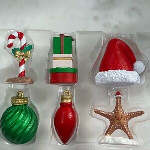Pet Holiday Merry & Bright Holiday 6-Count Mini Aquarium 1” inch  Ornaments.